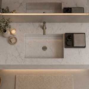 مغسلة رخام تفصيل لون ابيض MS101